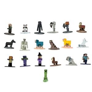 Minecraft Nano Metalfigs Lot Jada Toys Diecast Figures Loose 19 figures
